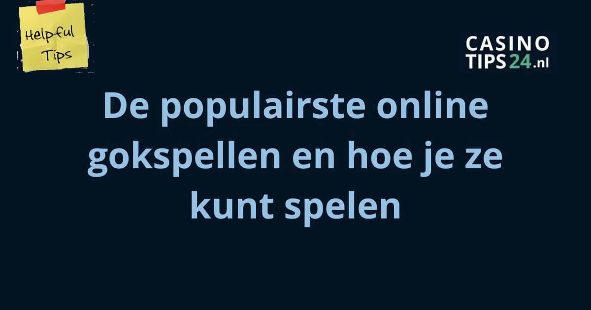Populairste online gokspellen